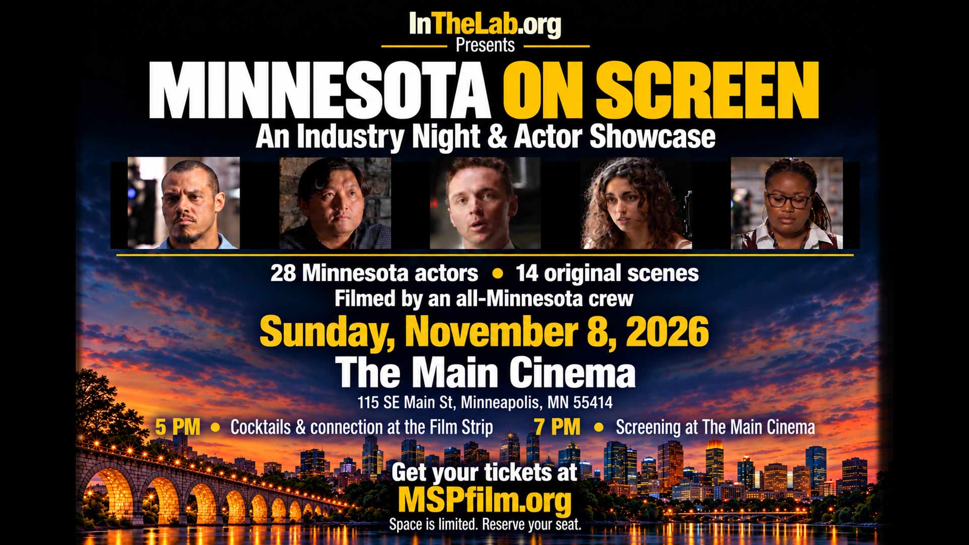 Minnesota On Screen: Industry Night & In The Lab Actor Showcase